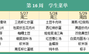 华师大附属太湖湾实验学校2025年春学期第16周学生菜单