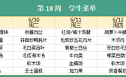华师大附属太湖湾实验学校2025年春学期第18周学生菜单